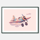 Barnposter med ett flygplan till ett barnrum