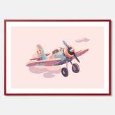 Barnposter med ett flygplan till ett barnrum
