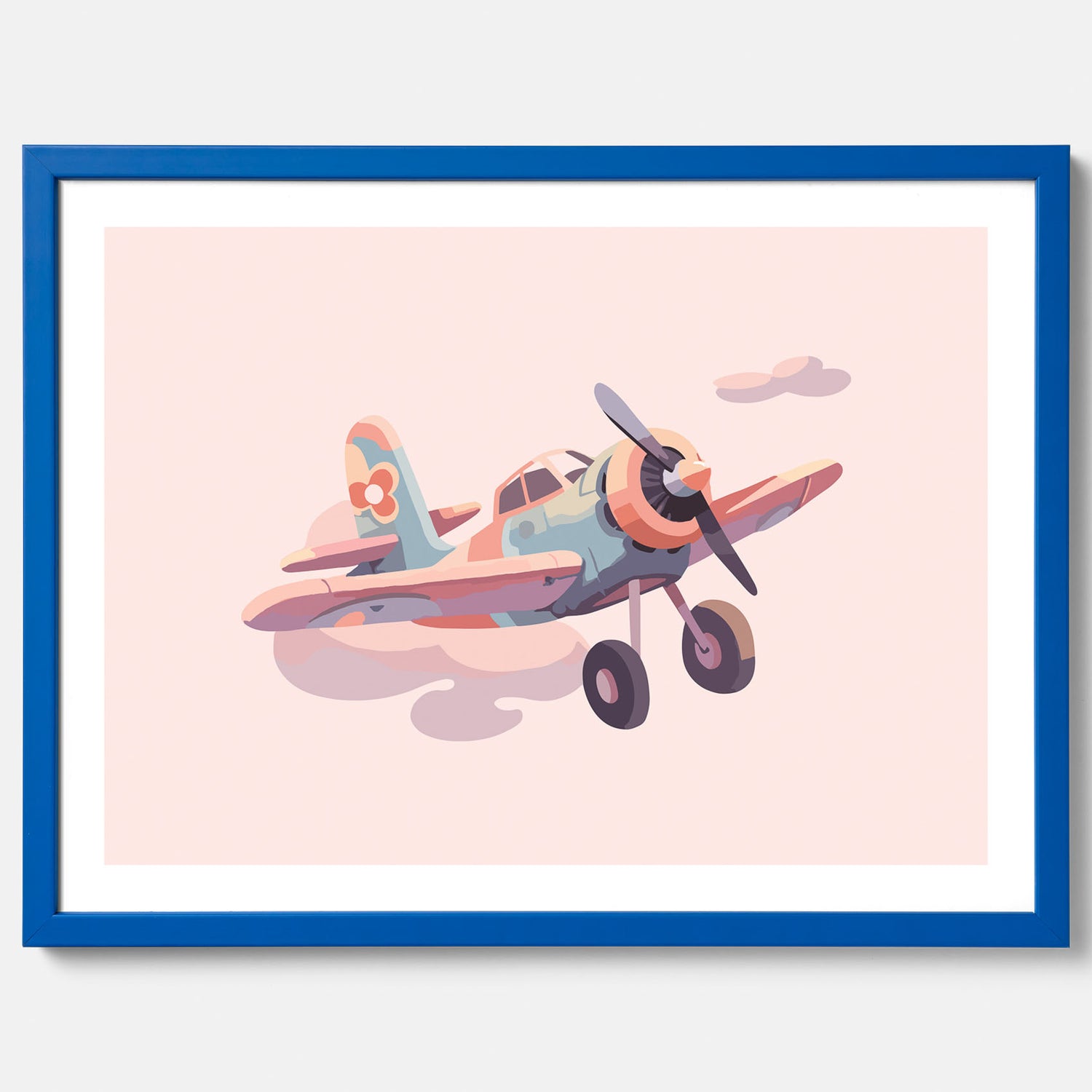 Barnposter med ett flygplan till ett barnrum