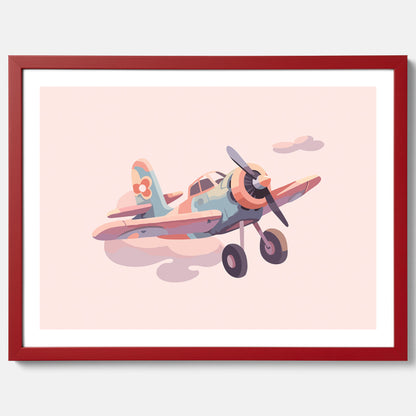 Barnposter med ett flygplan till ett barnrum