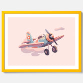Barnposter med ett flygplan till ett barnrum