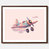Barnposter med ett flygplan till ett barnrum
