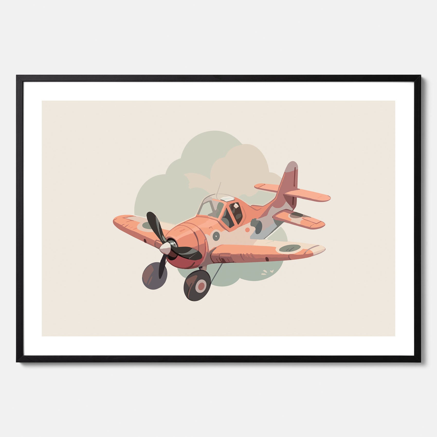 Flygplan Poster No.2 – Affisch till barnrum, Poster för barn, barnposter, barntavla