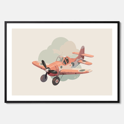 Flygplan Poster No.2 – Affisch till barnrum, Poster för barn, barnposter, barntavla
