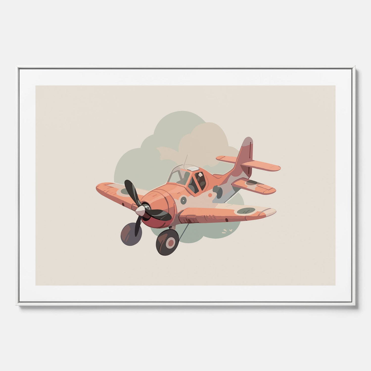 Flygplan canvas No.2 – Affisch till barnrum, Poster för barn, barnposter, barntavla