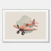 Flygplan canvas No.2 – Affisch till barnrum, Poster för barn, barnposter, barntavla