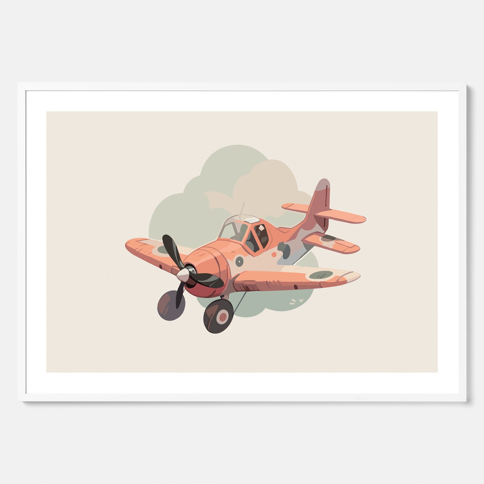 Flygplan Poster No.2 – Affisch till barnrum, Poster för barn, barnposter, barntavla