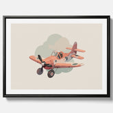 Flygplan canvas No.2 – Affisch till barnrum, Poster för barn, barnposter, barntavla