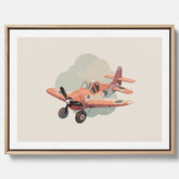 Flygplan canvas No.2 – Affisch till barnrum, Poster för barn, barnposter, barntavla