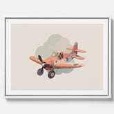 Flygplan canvas No.2 – Affisch till barnrum, Poster för barn, barnposter, barntavla