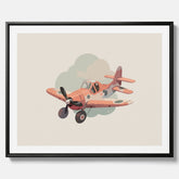 Flygplan canvas No.2 – Affisch till barnrum, Poster för barn, barnposter, barntavla