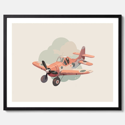Flygplan Poster No.2 – Affisch till barnrum, Poster för barn, barnposter, barntavla