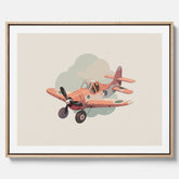 Flygplan canvas No.2 – Affisch till barnrum, Poster för barn, barnposter, barntavla