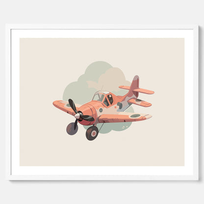 Flygplan Poster No.2 – Affisch till barnrum, Poster för barn, barnposter, barntavla