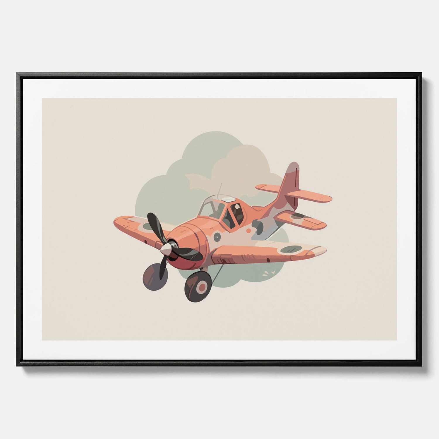 Flygplan canvas No.2 – Affisch till barnrum, Poster för barn, barnposter, barntavla