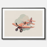 Flygplan canvas No.2 – Affisch till barnrum, Poster för barn, barnposter, barntavla