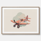 Flygplan canvas No.2 – Affisch till barnrum, Poster för barn, barnposter, barntavla