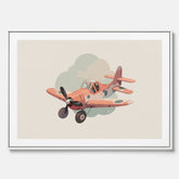 Flygplan canvas No.2 – Affisch till barnrum, Poster för barn, barnposter, barntavla