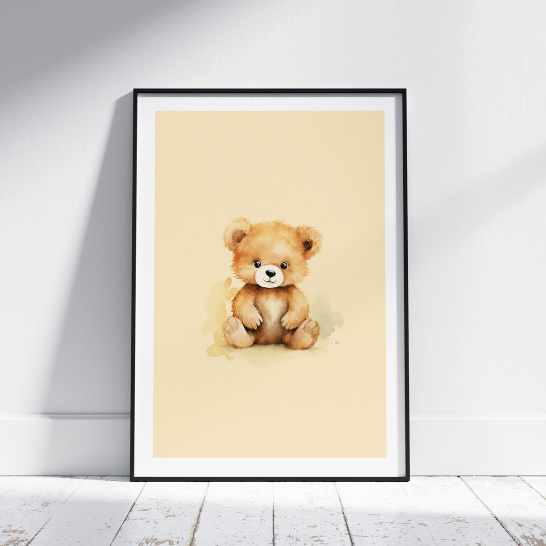Barnposter med en björn, poster till barnrum, barntavla