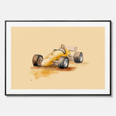 Canvastavla med en Racerbil Poster – Affisch till barnrum, Poster för barn, bilposter