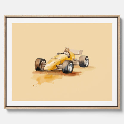 Canvastavla med en Racerbil Poster – Affisch till barnrum, Poster för barn, bilposter