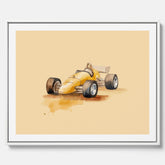 Canvastavla med en Racerbil Poster – Affisch till barnrum, Poster för barn, bilposter