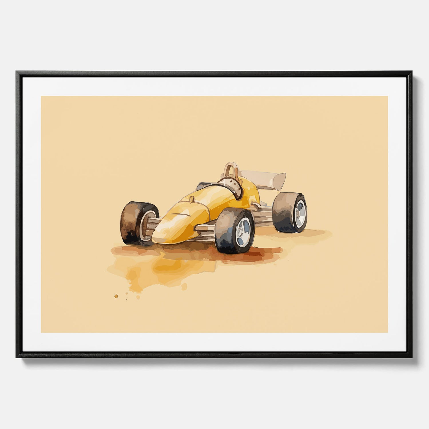 Canvastavla med en Racerbil Poster – Affisch till barnrum, Poster för barn, bilposter
