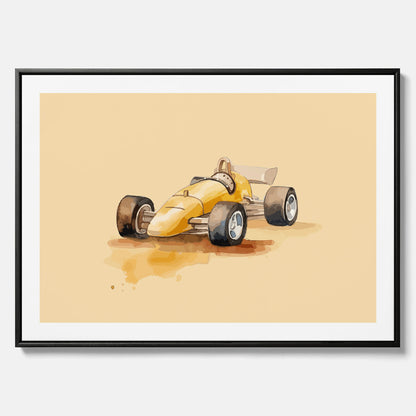 Canvastavla med en Racerbil Poster – Affisch till barnrum, Poster för barn, bilposter