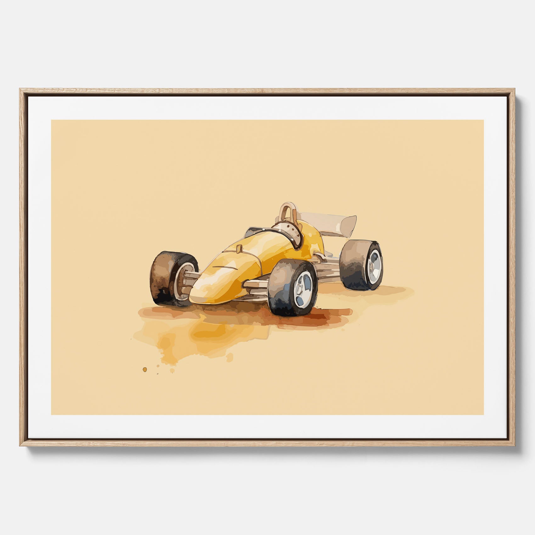 Canvastavla med en Racerbil Poster – Affisch till barnrum, Poster för barn, bilposter