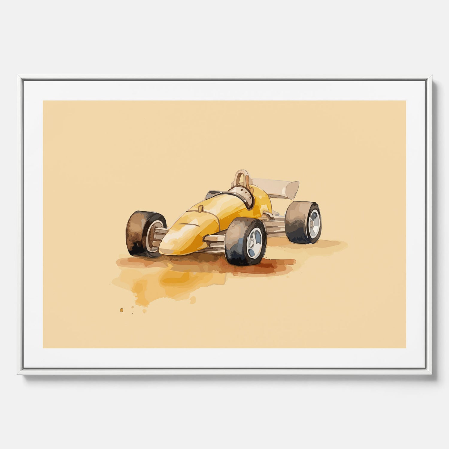 Canvastavla med en Racerbil Poster – Affisch till barnrum, Poster för barn, bilposter