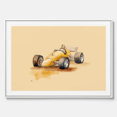 Canvastavla med en Racerbil Poster – Affisch till barnrum, Poster för barn, bilposter
