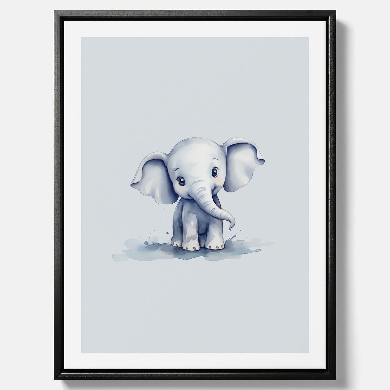 Elefant canvas – Affisch till barnrummet, barnposter, lekfull poster