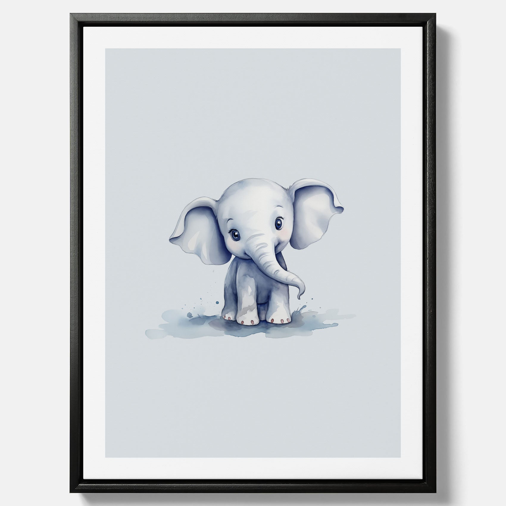 Elefant canvas – Affisch till barnrummet, barnposter, lekfull poster