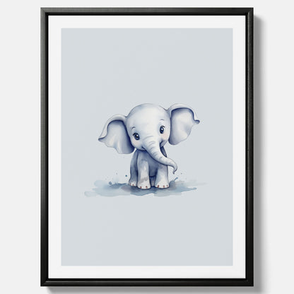 Elefant canvas – Affisch till barnrummet, barnposter, lekfull poster