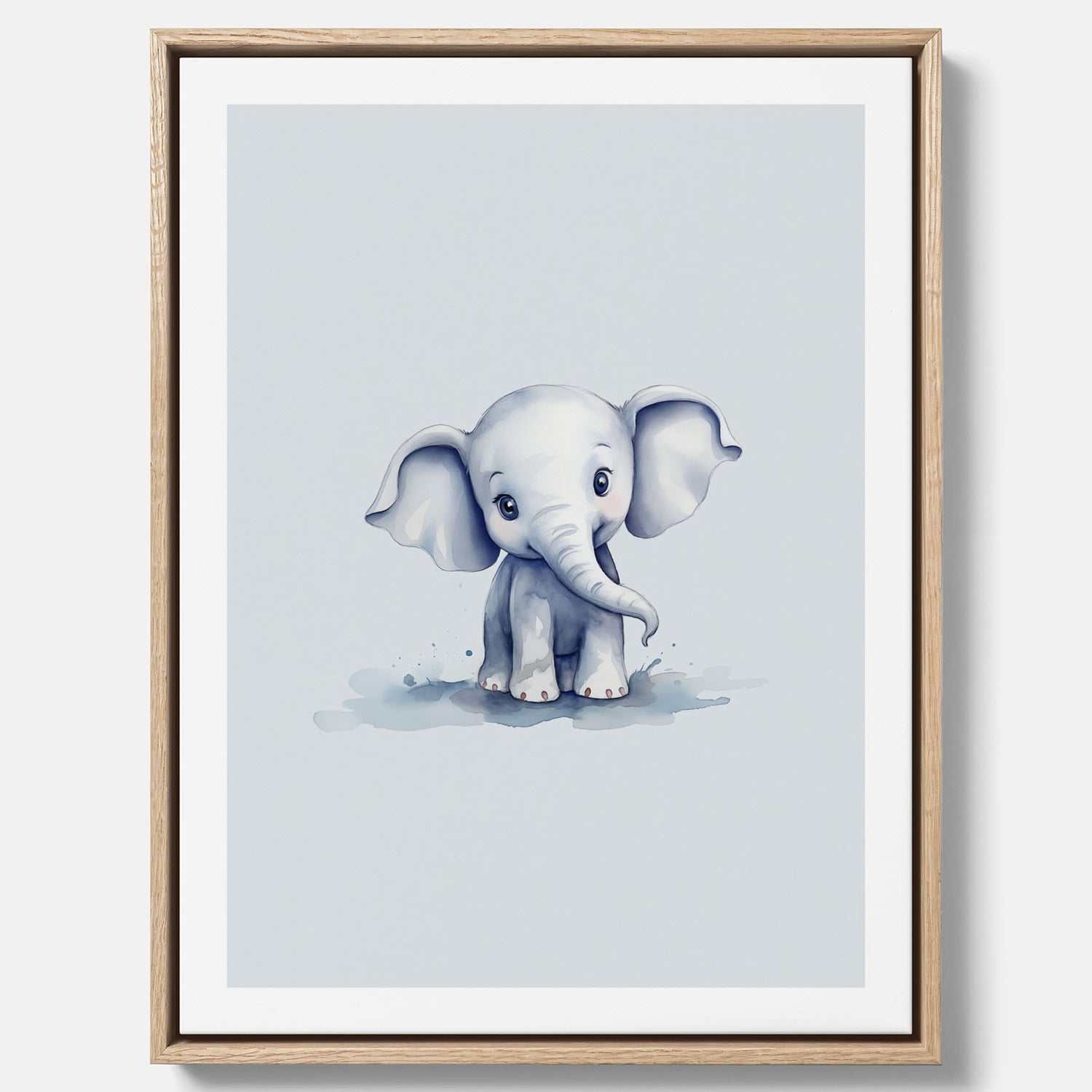 Elefant canvas – Affisch till barnrummet, barnposter, lekfull poster