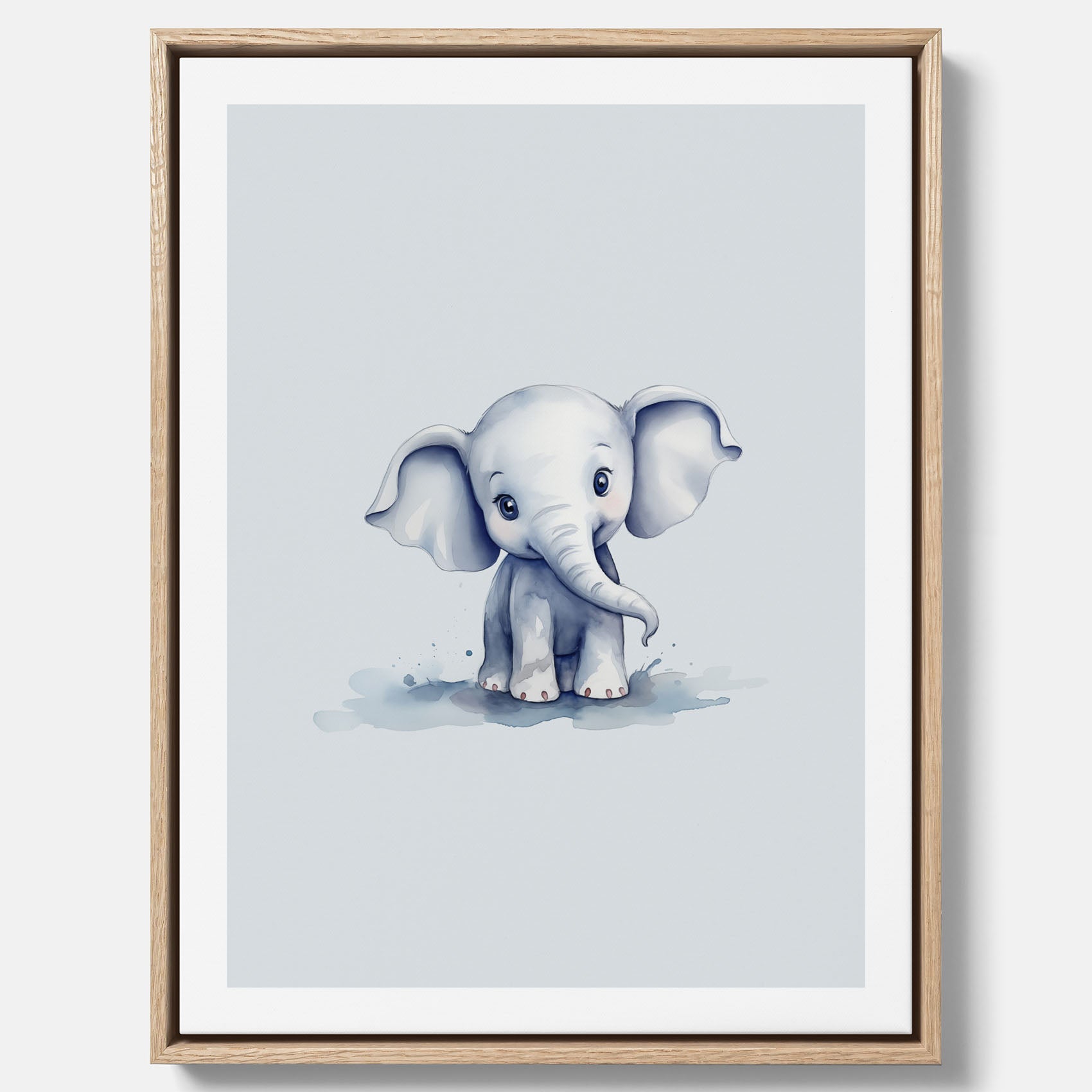 Elefant canvas – Affisch till barnrummet, barnposter, lekfull poster