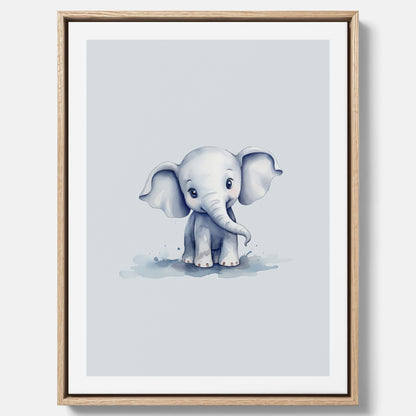 Elefant canvas – Affisch till barnrummet, barnposter, lekfull poster