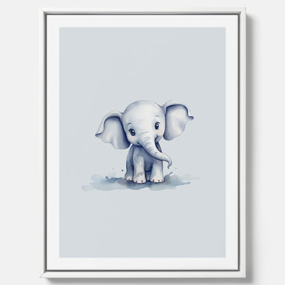 Elefant canvas – Affisch till barnrummet, barnposter, lekfull poster