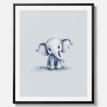 Elefant canvas – Affisch till barnrummet, barnposter, lekfull poster