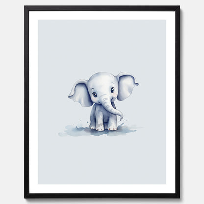Elefant Poster – Affisch till barnrummet, barnposter, lekfull poster