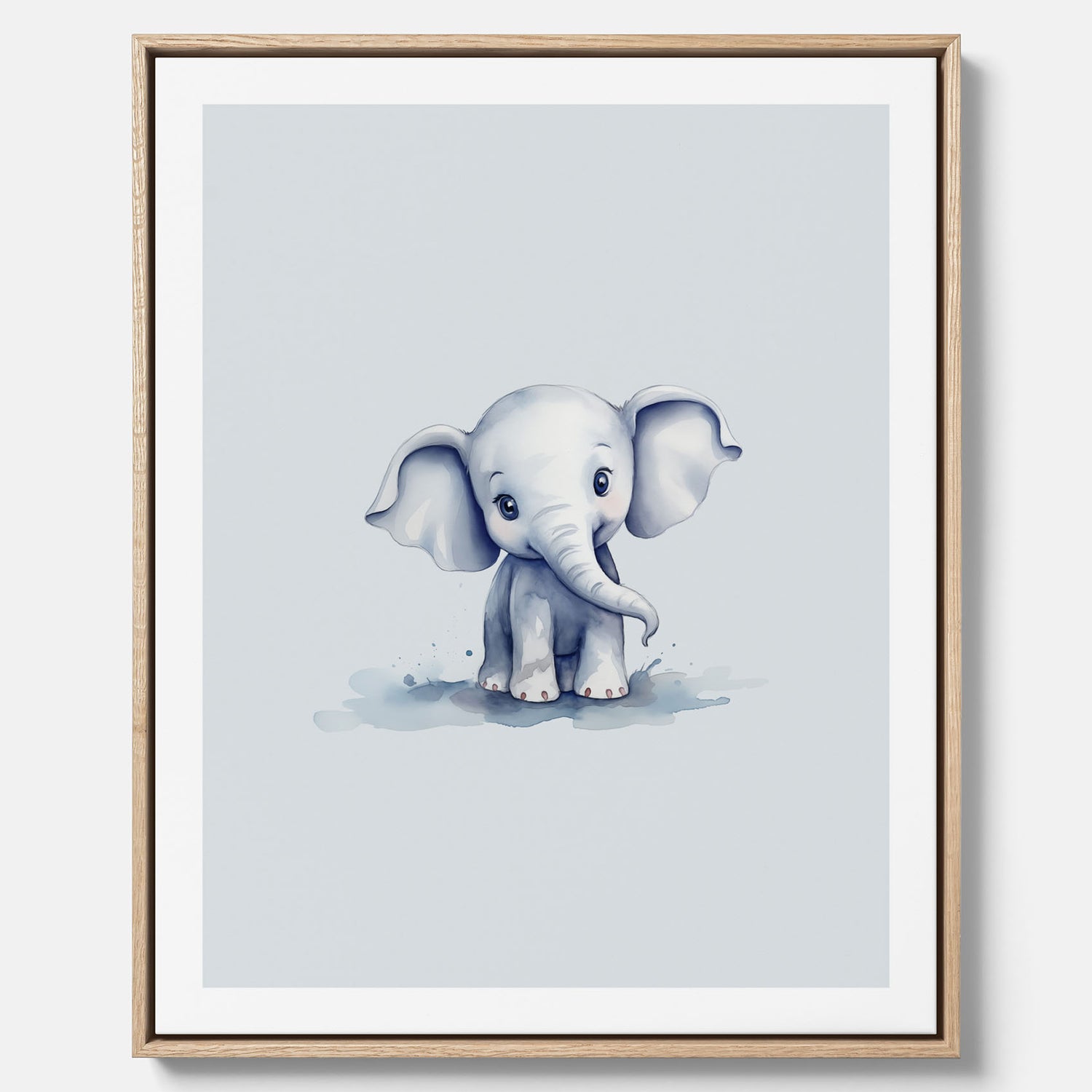 Elefant canvas – Affisch till barnrummet, barnposter, lekfull poster
