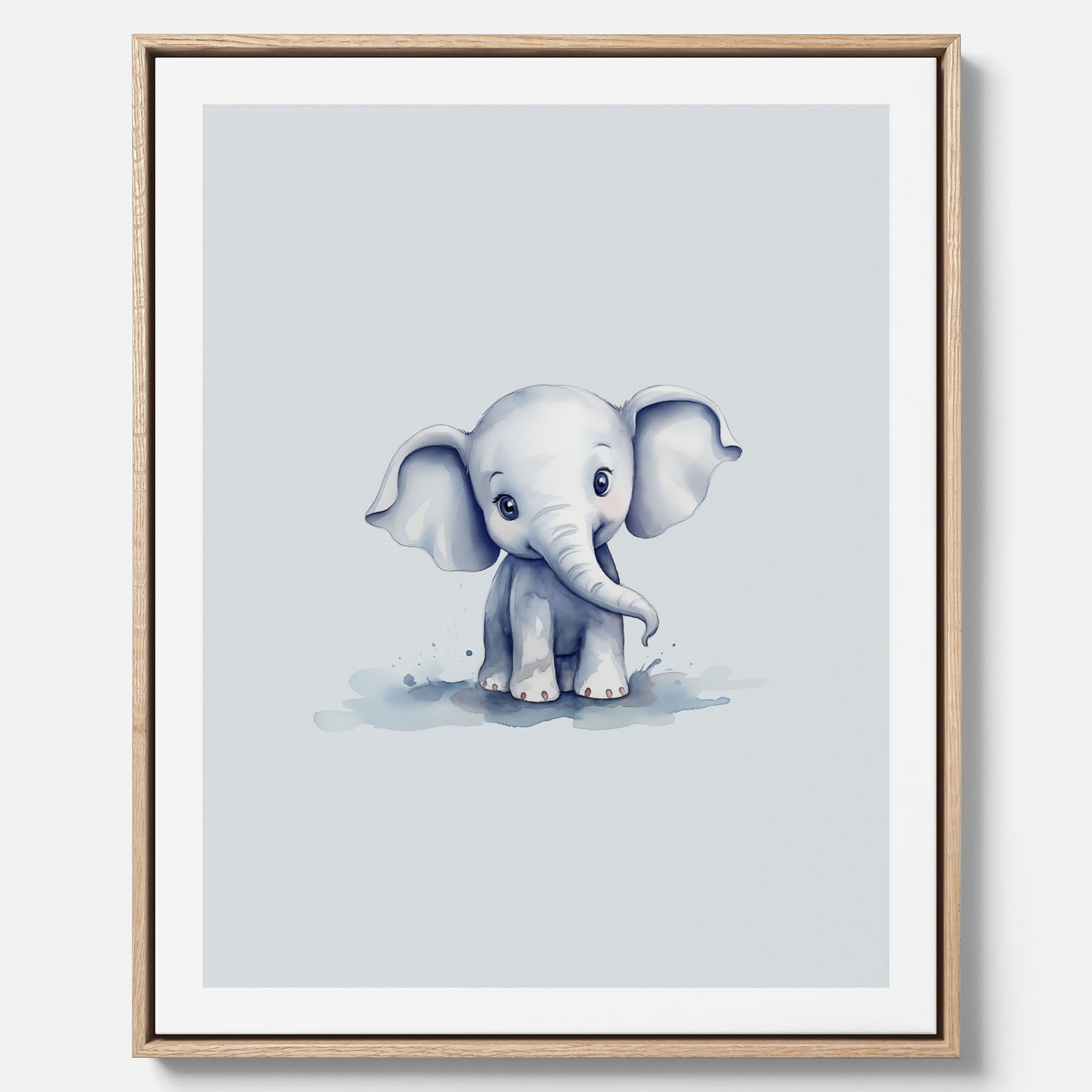 Elefant canvas – Affisch till barnrummet, barnposter, lekfull poster