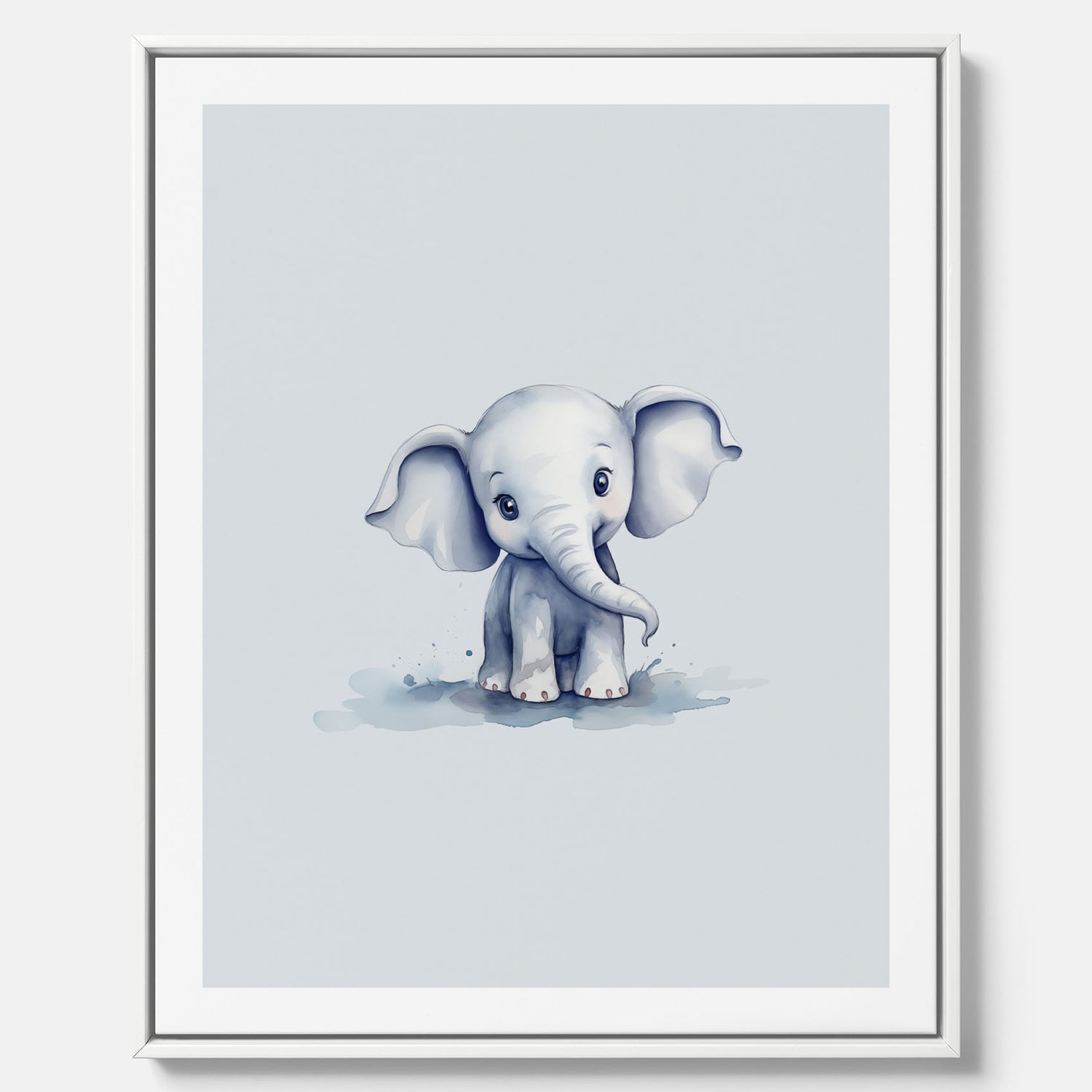 Elefant canvas – Affisch till barnrummet, barnposter, lekfull poster