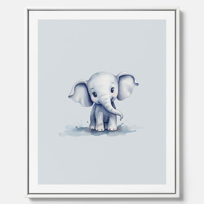 Elefant canvas – Affisch till barnrummet, barnposter, lekfull poster