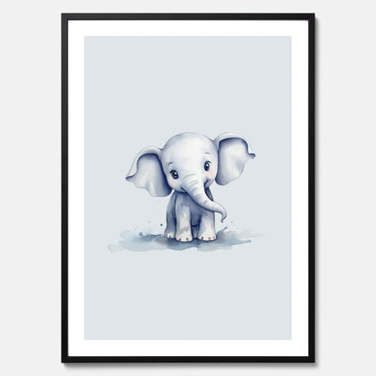 Elefant Poster – Affisch till barnrummet, barnposter, lekfull poster