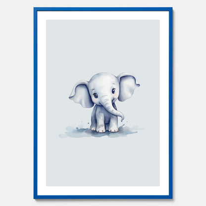 Elefant Poster – Affisch till barnrummet, barnposter, lekfull poster