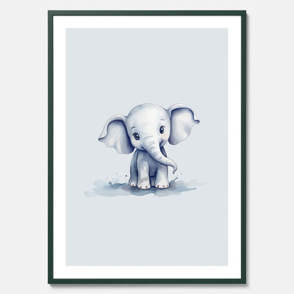 Elefant Poster – Affisch till barnrummet, barnposter, lekfull poster