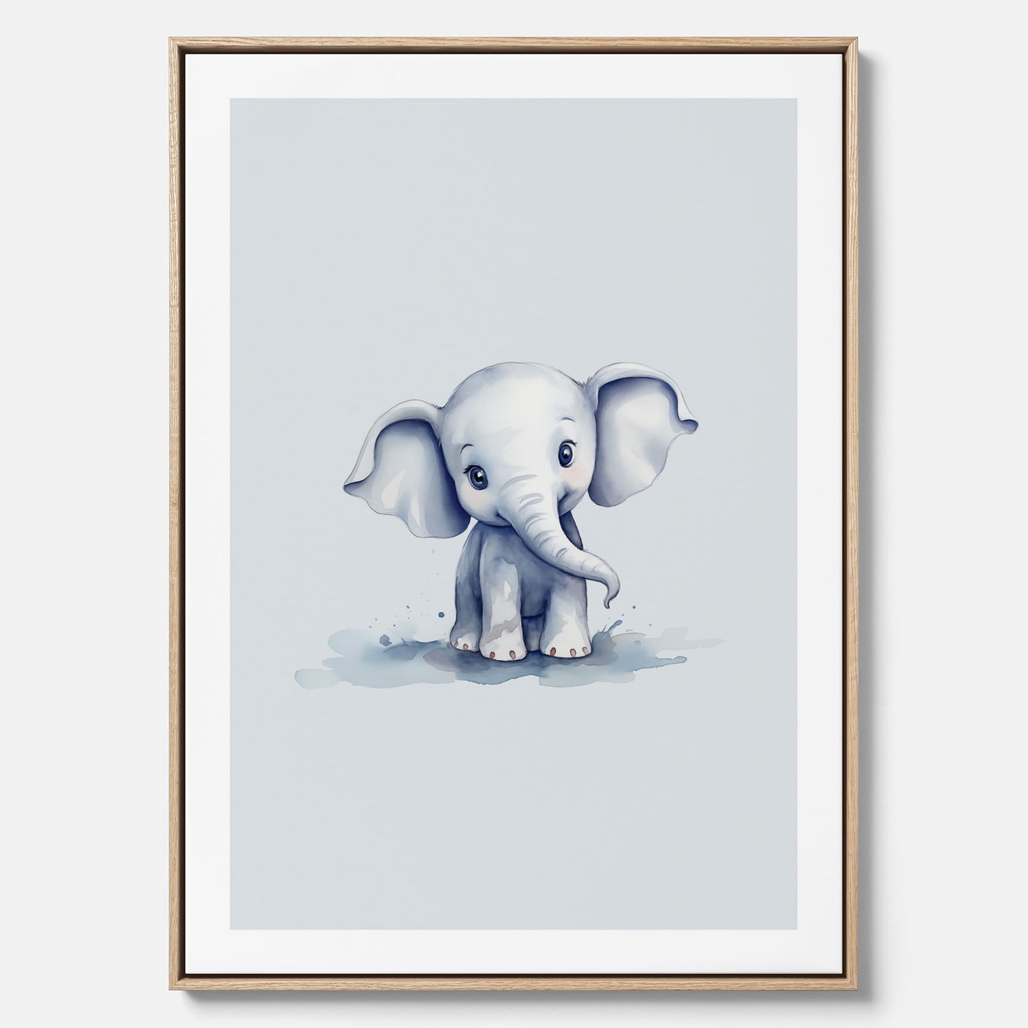 Elefant canvas – Affisch till barnrummet, barnposter, lekfull poster