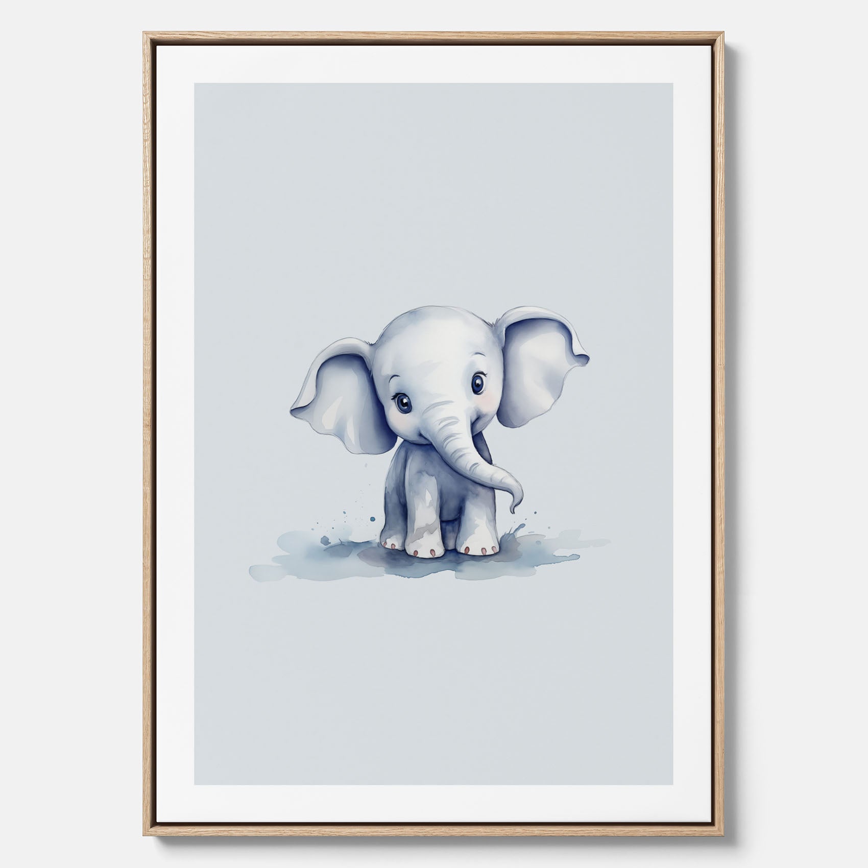 Elefant canvas – Affisch till barnrummet, barnposter, lekfull poster
