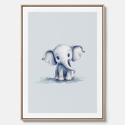 Elefant canvas – Affisch till barnrummet, barnposter, lekfull poster